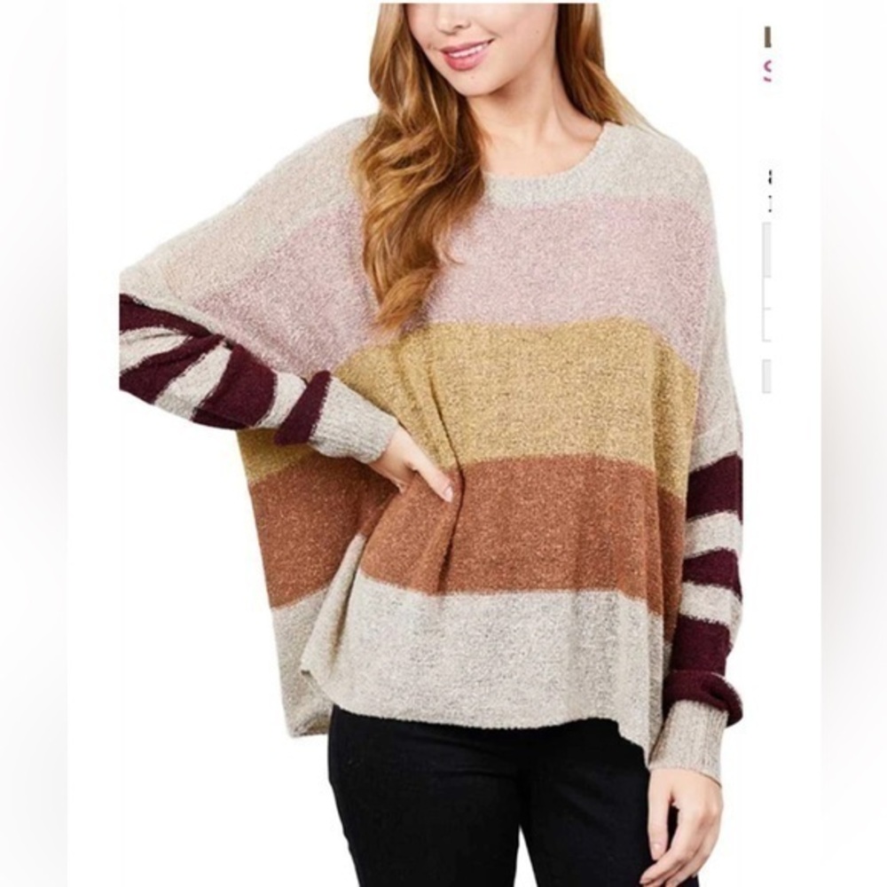 Women’s oversized striped sweater